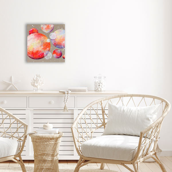 Bright Moon Painting on Raw Linen 41