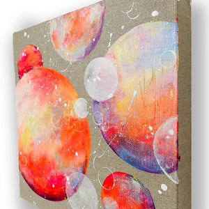 Bright Moon Painting on Raw Linen 41