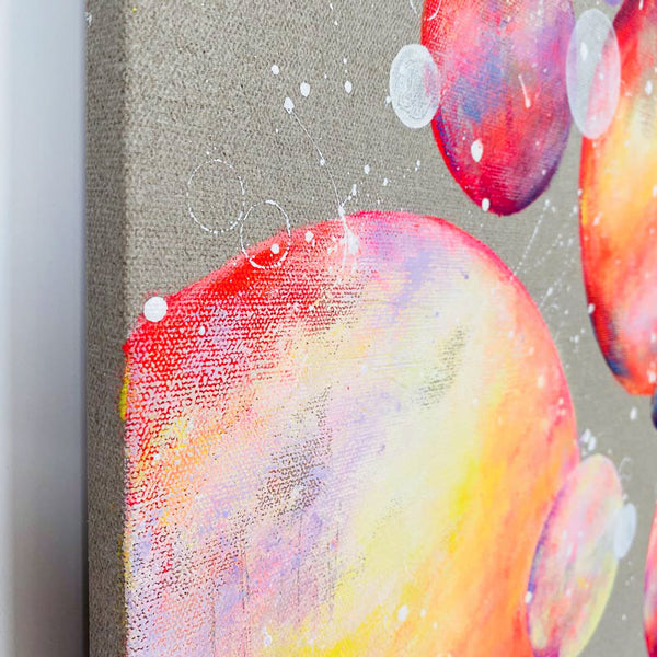 Bright Moon Painting on Raw Linen 43