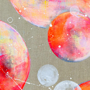 Bright Moon Painting on Raw Linen 46