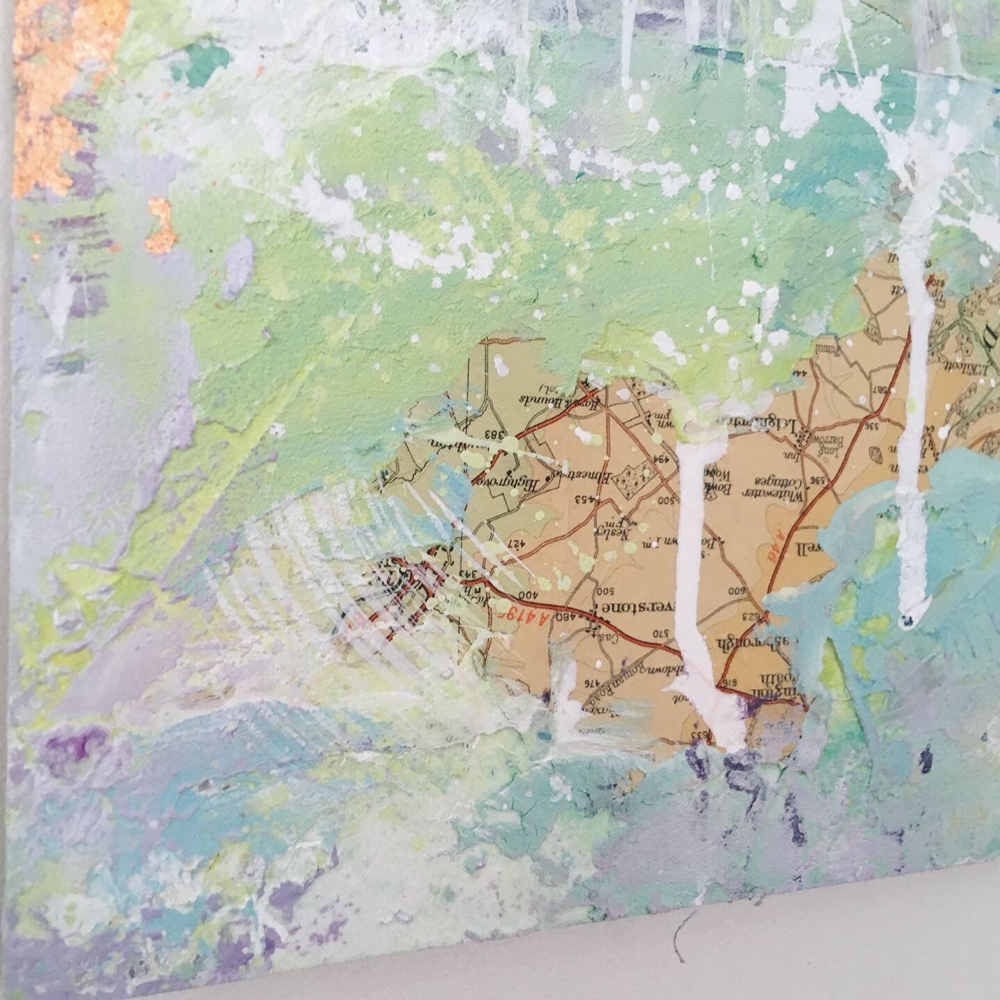 Dictation Abstract painting 44cm x 44cm