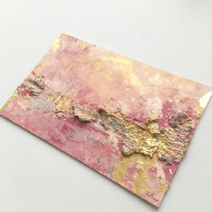Sunlit Bayou abstract painting in pinks & neutrals
