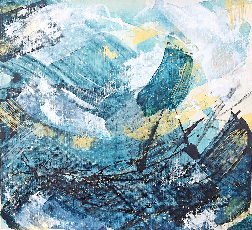 Waves 7 Resonance Abstract Painting 36cm x 35cm