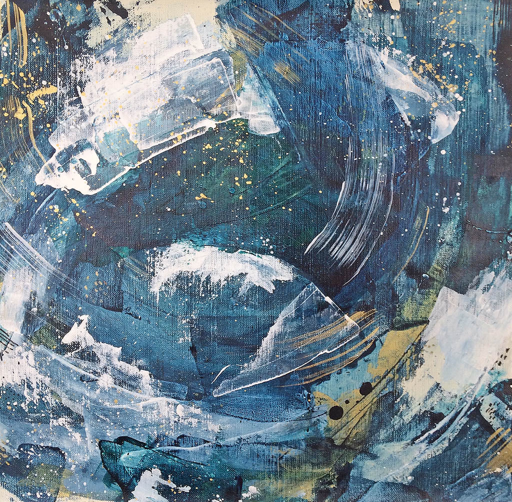 Waves 8 Vortex Abstract painting 35cm x 36cm