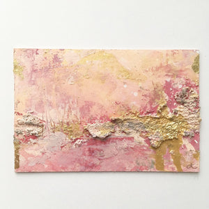 Sunlit Bayou abstract painting in pinks & neutrals