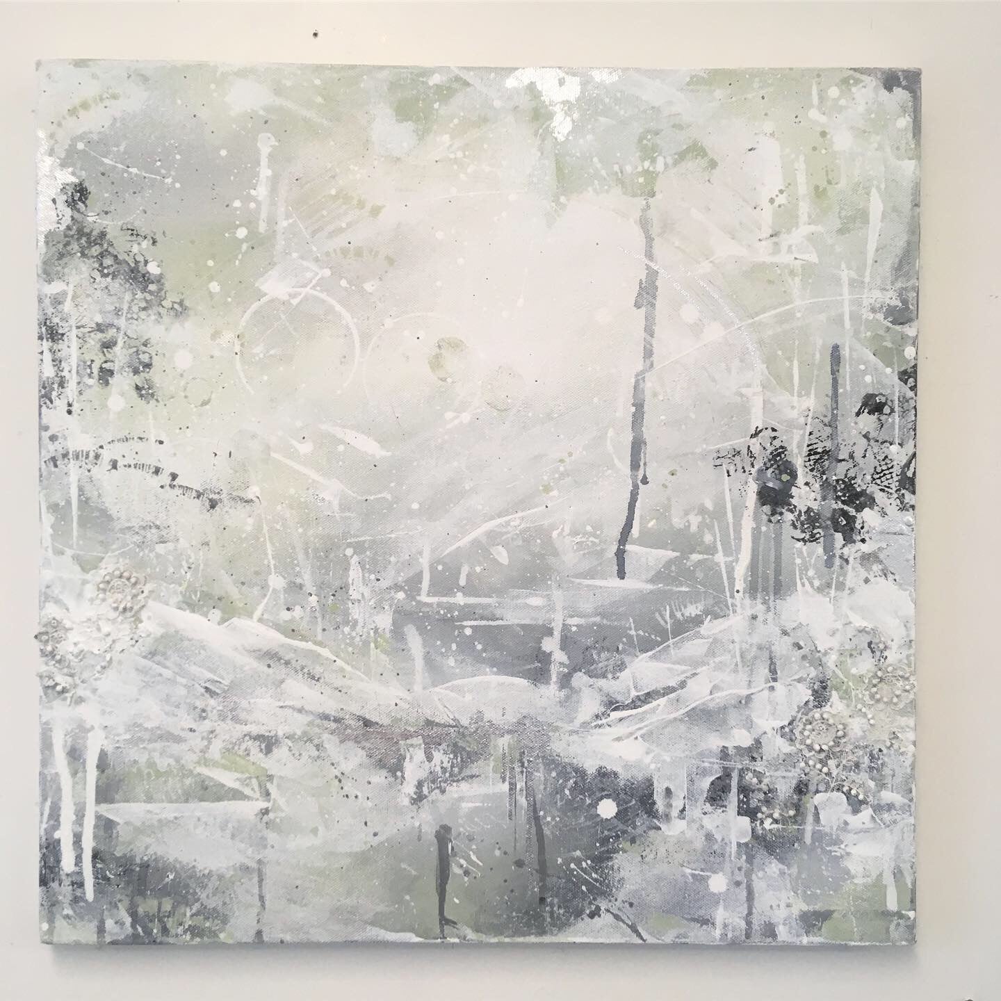 Shadows and Snowlight 8 Abstract painting