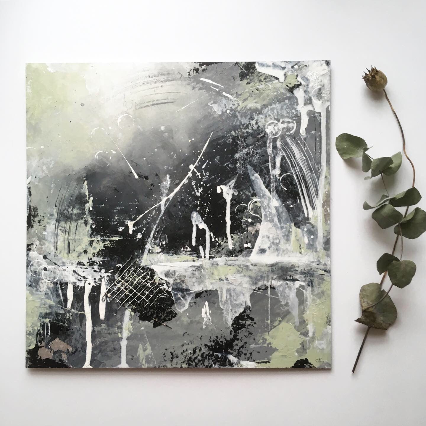 Shadows and Snowlight 6 Abstract painting