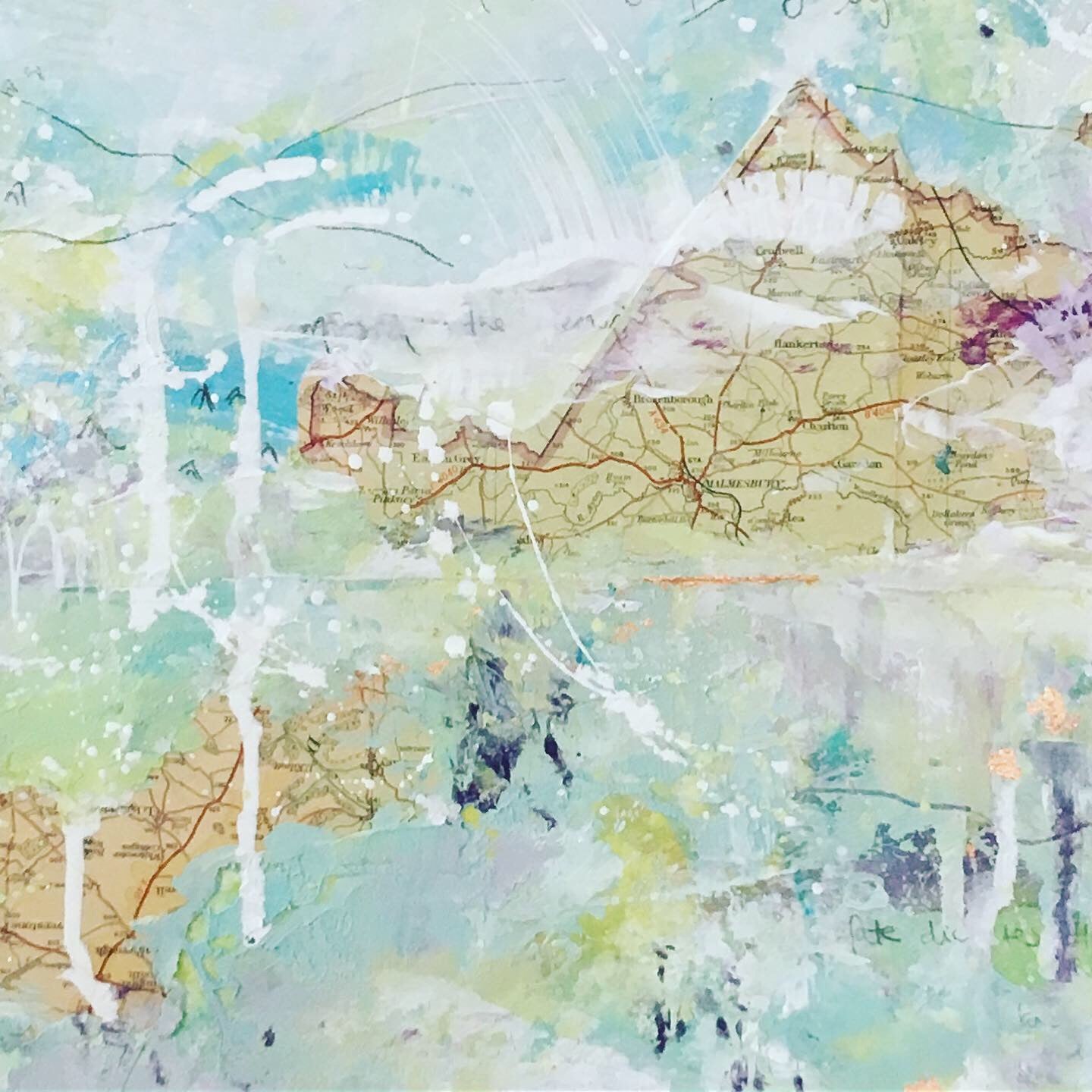 Dictation Abstract painting 44cm x 44cm