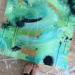 Flourish |  Green Rainforest Painting