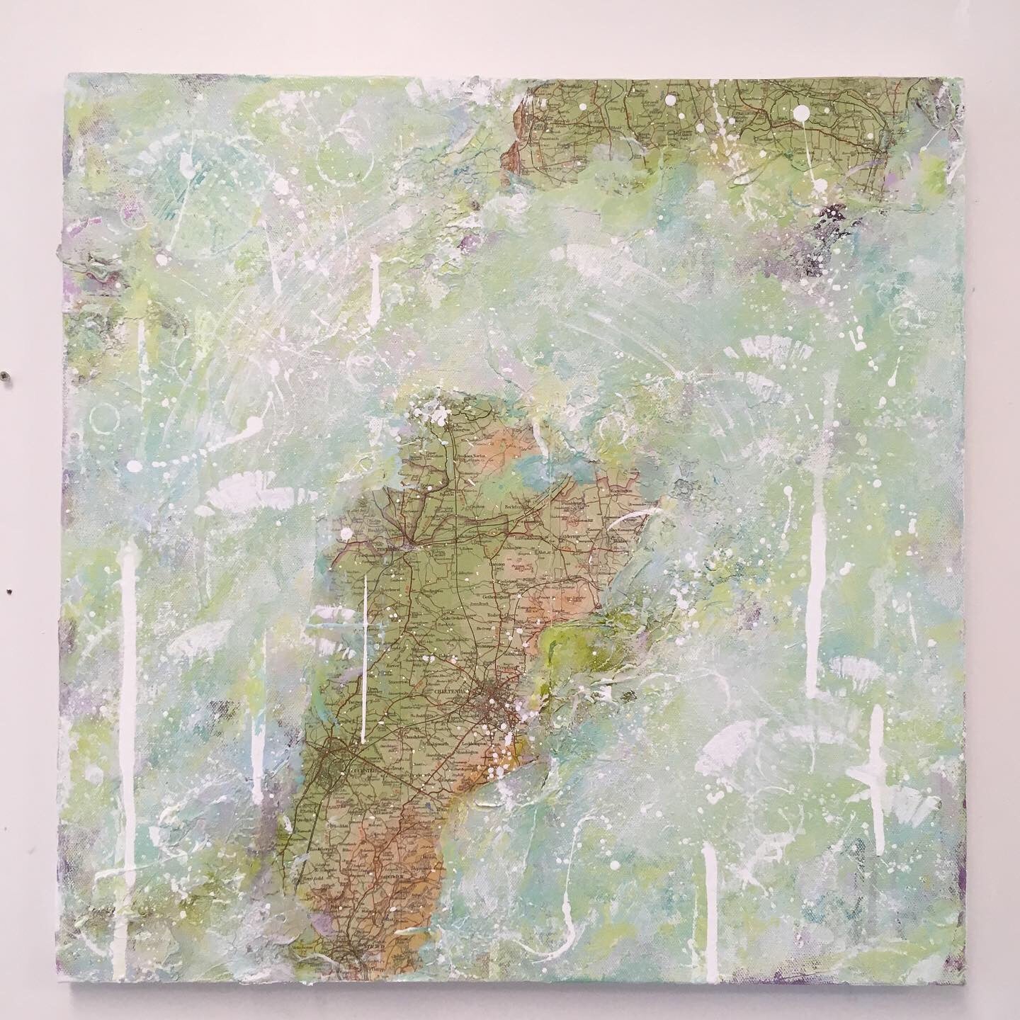 Displacement Abstract painting 40cm x 40cm