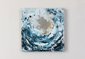 Waves 1 Seaspray Abstract Painting 30cm x 30cm