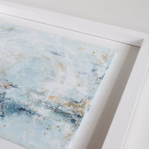 Tranquil Waters Framed Abstract Landscape Painting 30cm sq