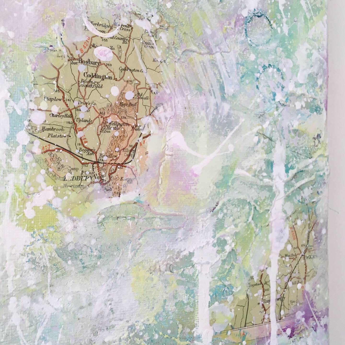 Coppice Abstract painting 20cm x 20cm