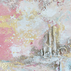 Blushing Shoreline Abstract Painting 35.5cm x 35.5cm