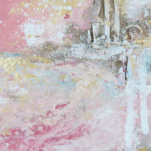 Blushing Shoreline Abstract Painting 35.5cm x 35.5cm