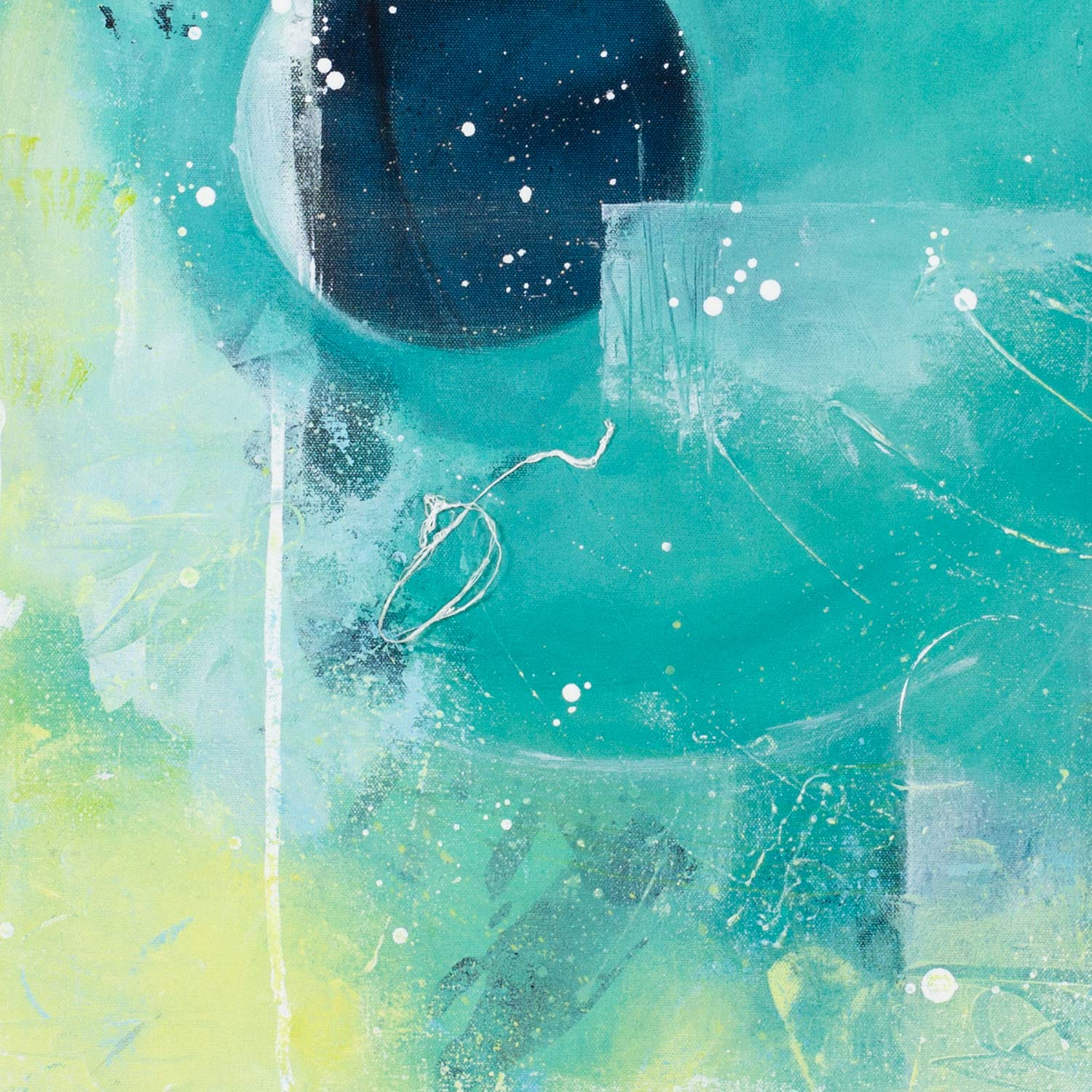 Blue Green Abstract Art