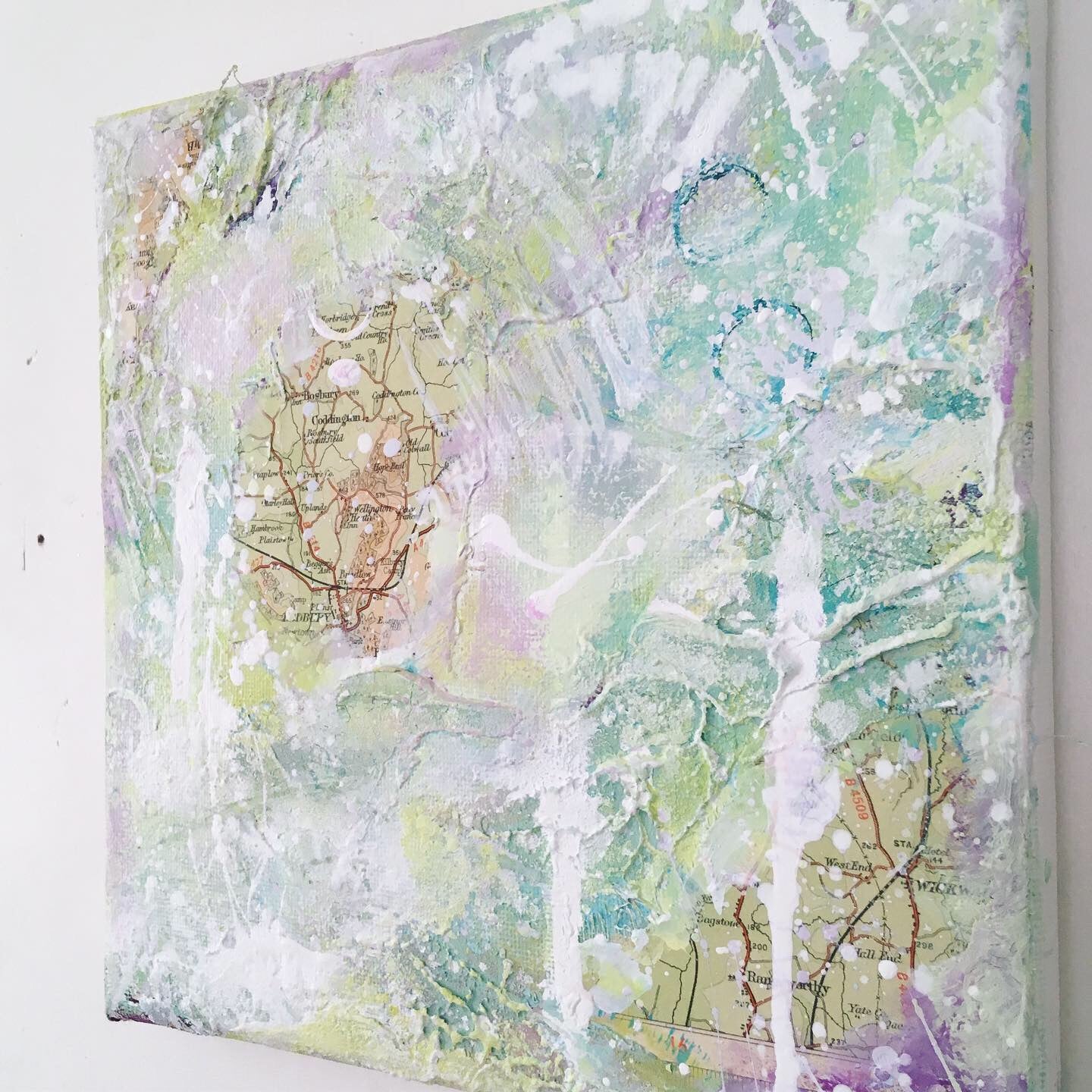 Coppice Abstract painting 20cm x 20cm