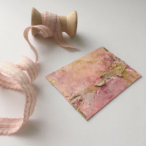 Sunlit Bayou abstract painting in pinks & neutrals