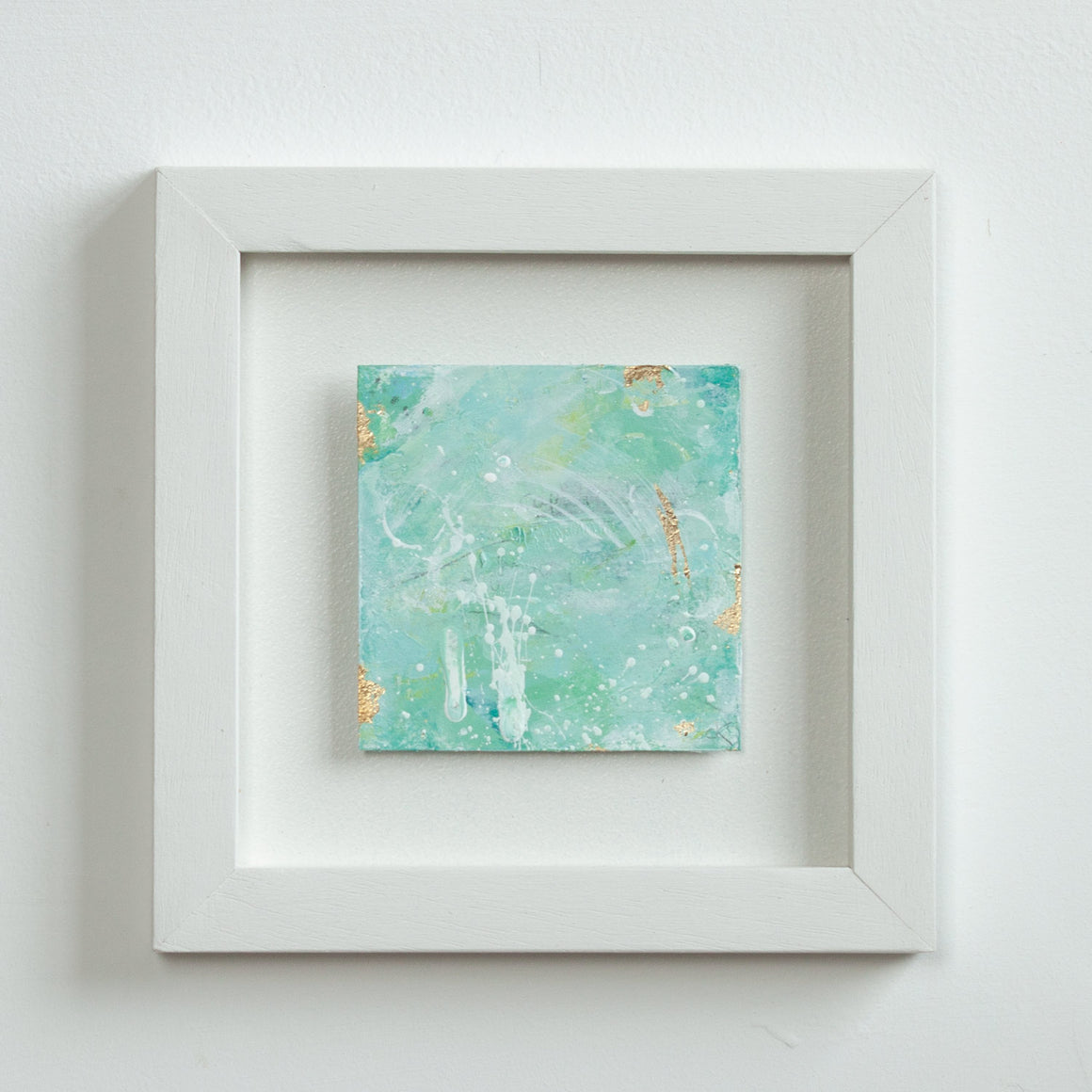 Captivated | Green Abstract Landscape Mini Painting 20cm x 20cm