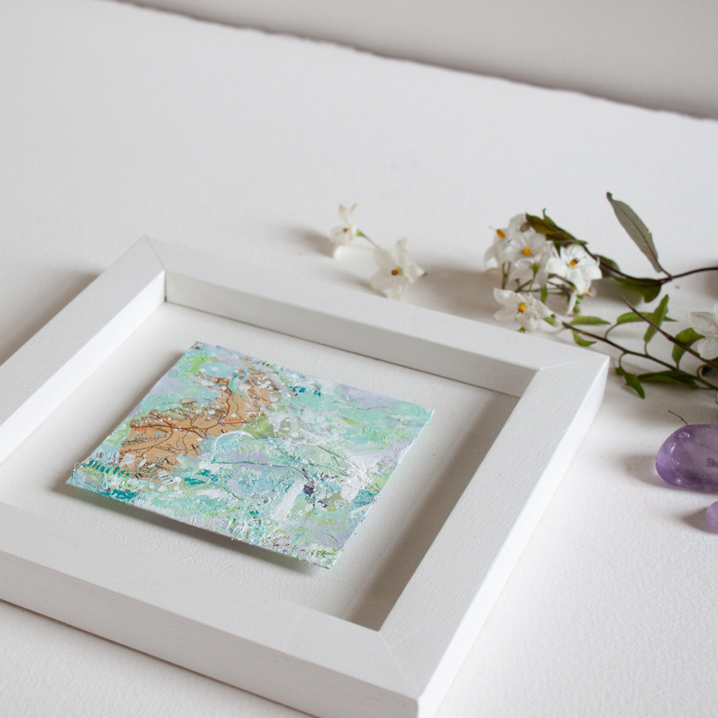 Nympsfield Abstract painting 20cm x 20cm