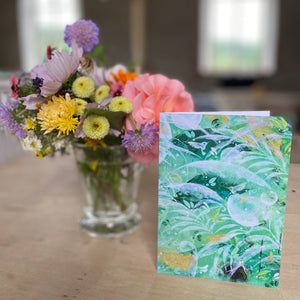 Greetings Card Flourish Green Rainforest