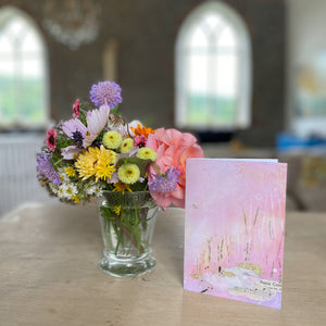 Greetings Card Peach Lilac Dreams