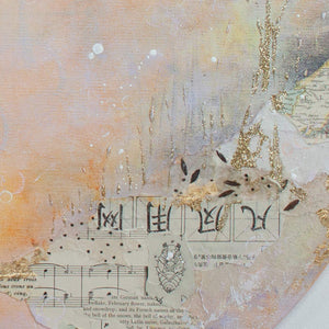 Circling back to you |  Ephemera Moon Painting on 24 inch canvas