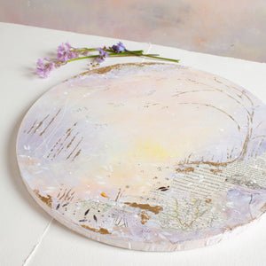 Druid's Circle |  Ephemera Moon Painting on 18 inch canvas
