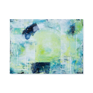 Rhapsody Blue Green Abstract Painting