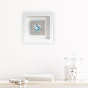 Trust |  Mini Blue Ephemera Sandpiper Painting