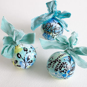 Hand painted Christmas Tree Bauble Ornament