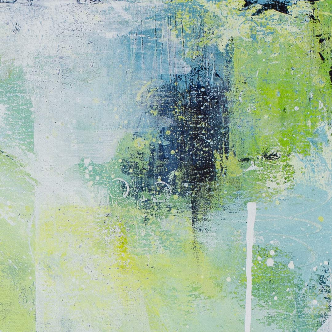 Rhapsody Blue Green Abstract Painting