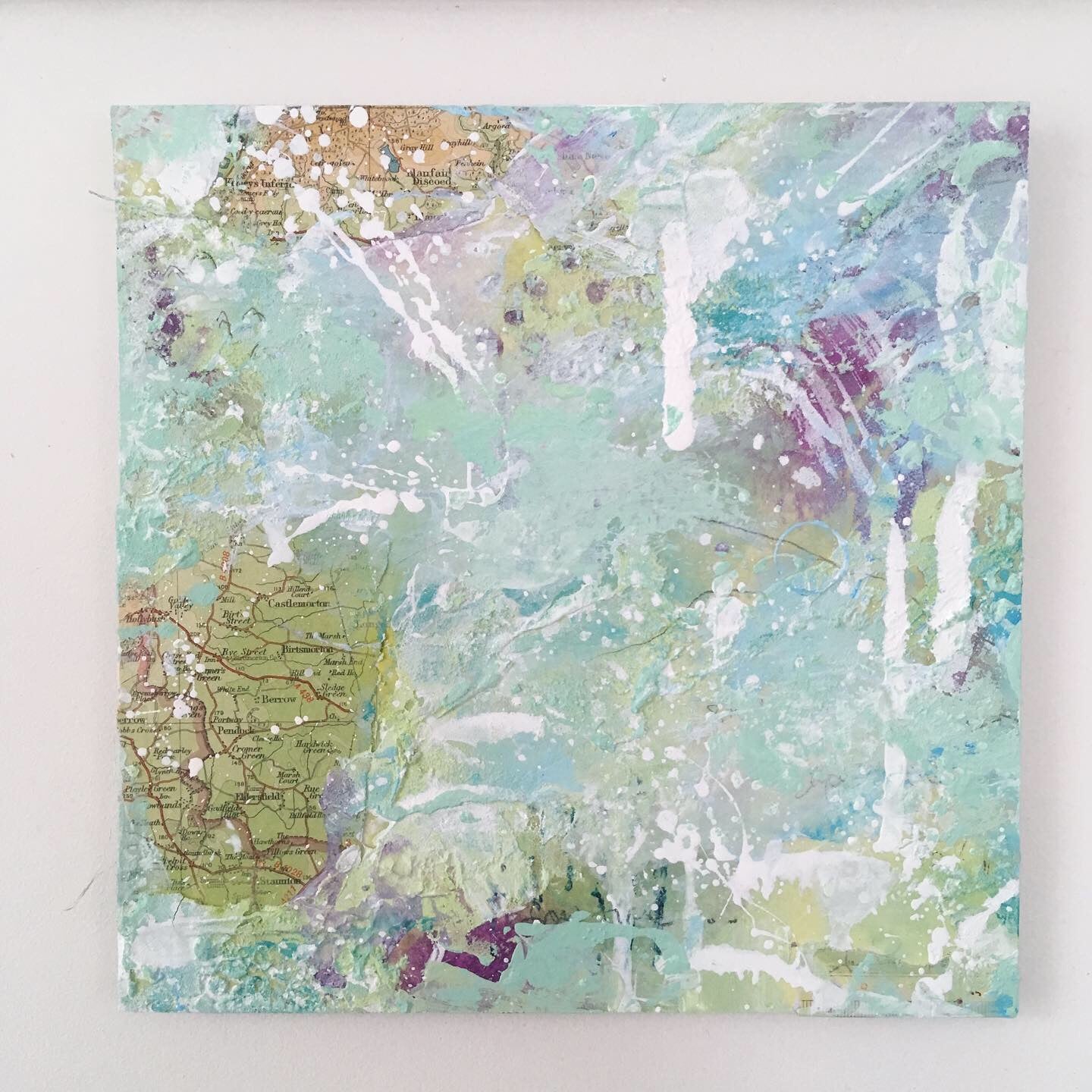 Smudge abstract painting contour series