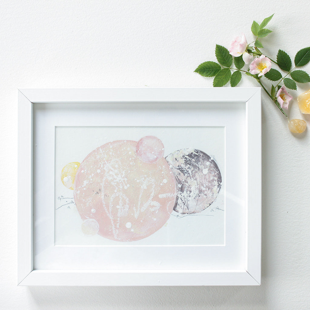 Grounded  Moon Painting 8" x 10"