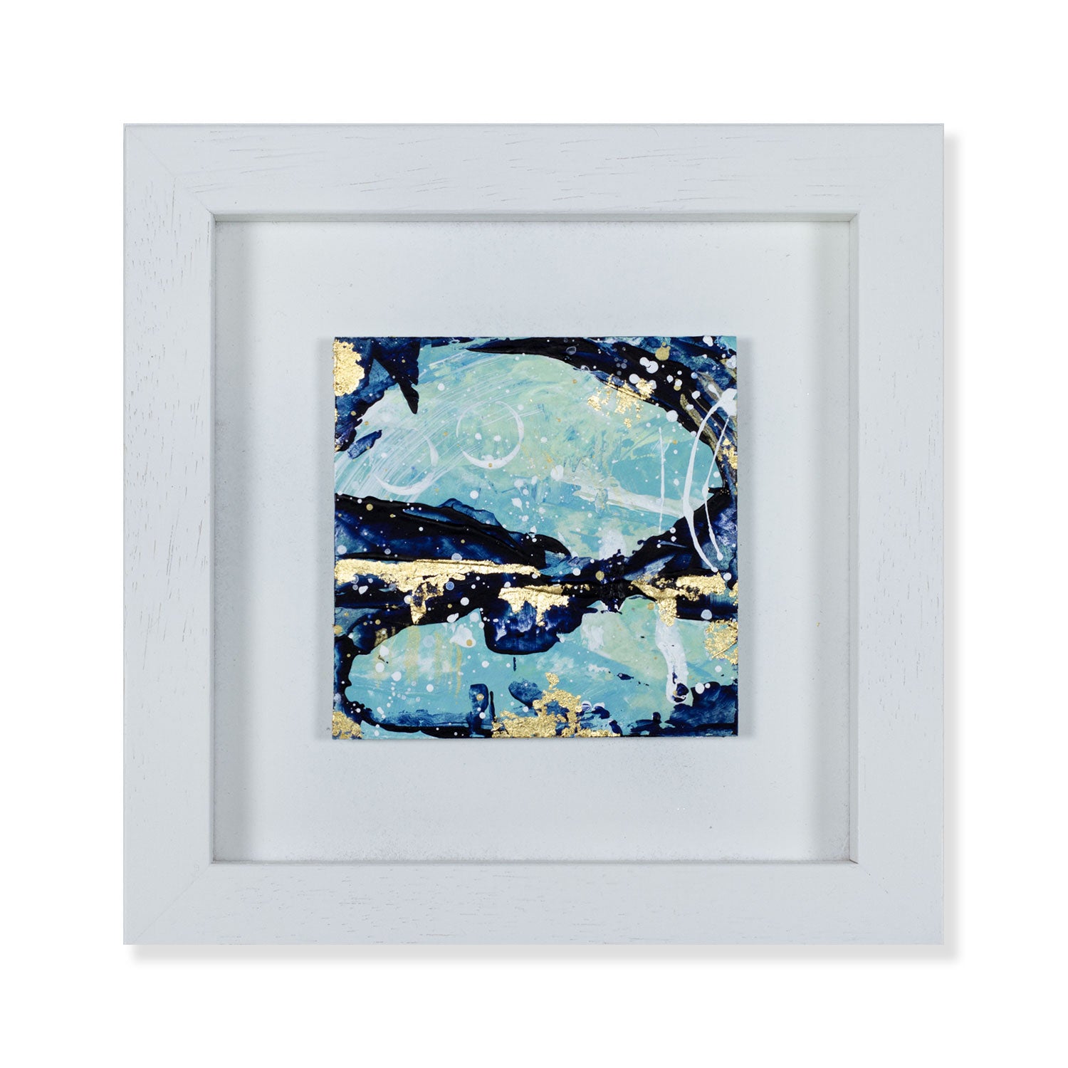 Headland | Blue Abstract Landscape Mini Painting 20cm x 20cm