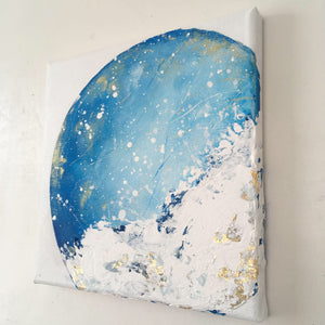 Moonscape #104 | Mer Lunaires Series | Abstract painting blue moon