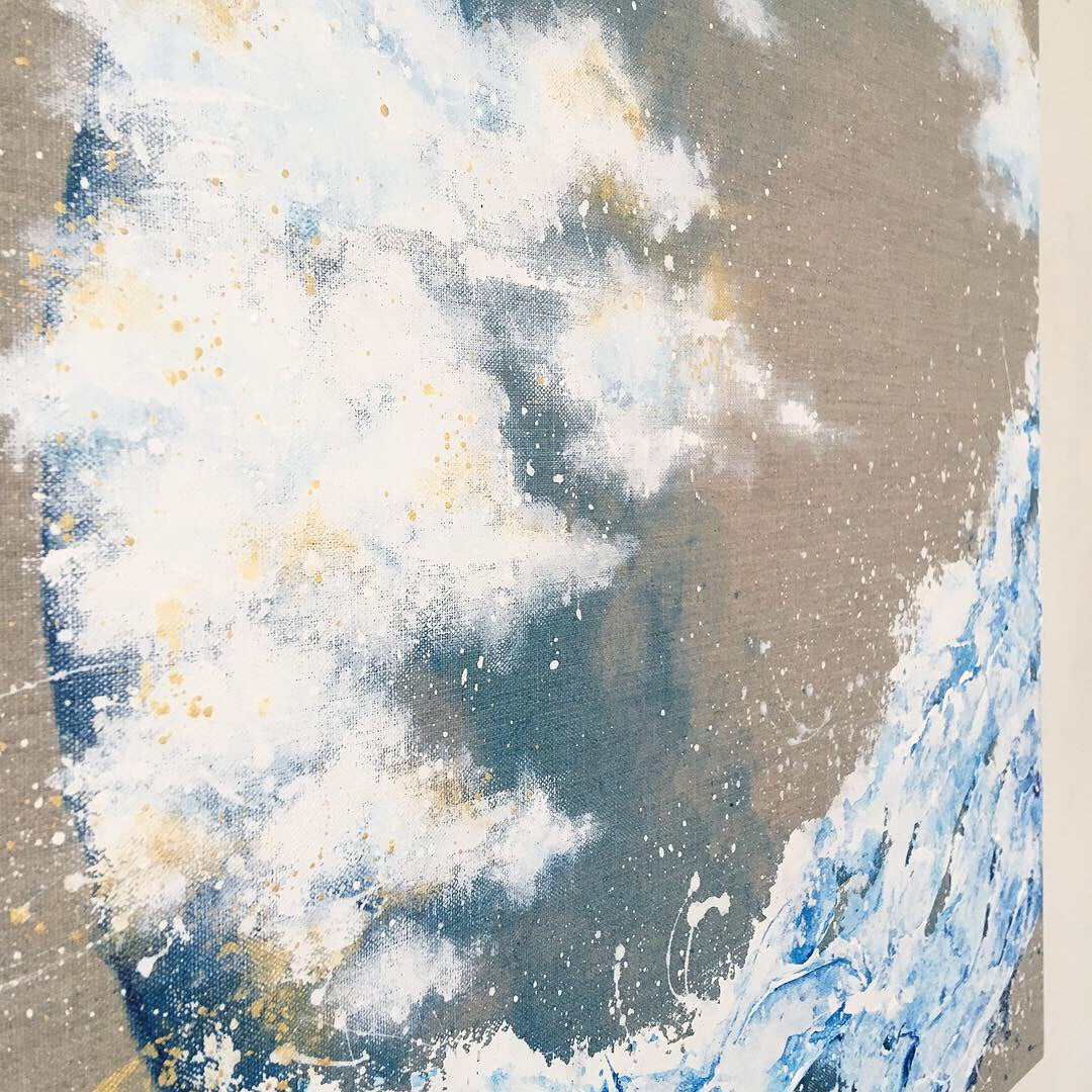 Moonscape #107 | Mer Lunaires Series | Abstract painting moon clouds