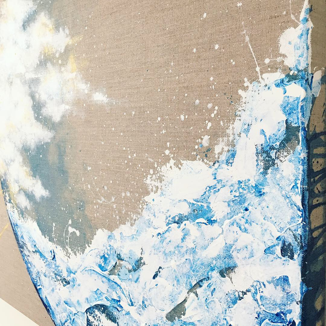 Moonscape #107 | Mer Lunaires Series | Abstract painting moon clouds