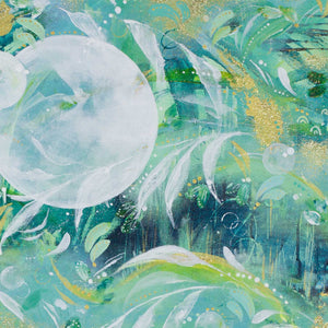 Kelpforest and Moonbeams| Kelp Forest Painting 60cm x 60cm