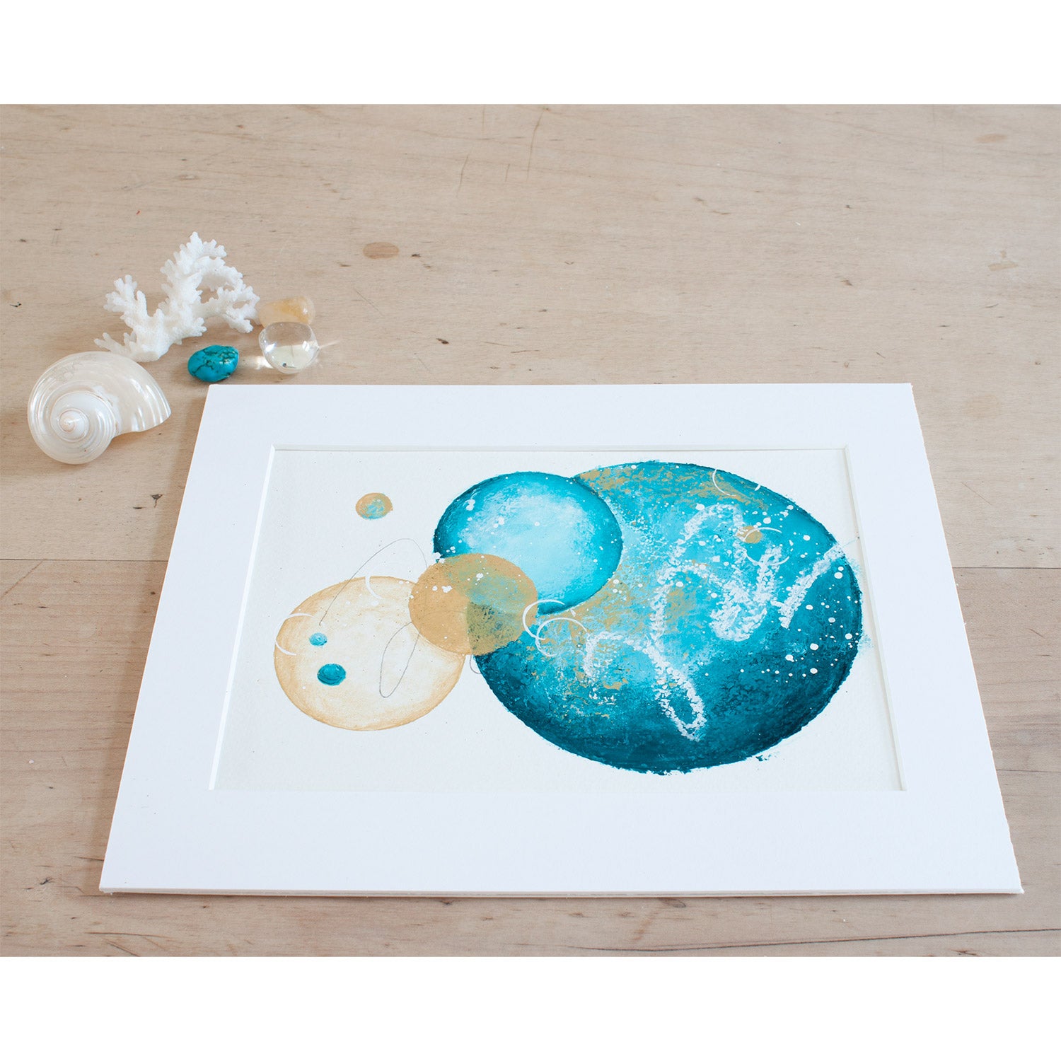 Slipstream Moon Painting 8" x 10"