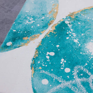 Halcyon Days Moon Painting Turquoise 20cm x 20cm