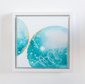 Halcyon Days Moon Painting Turquoise 20cm x 20cm