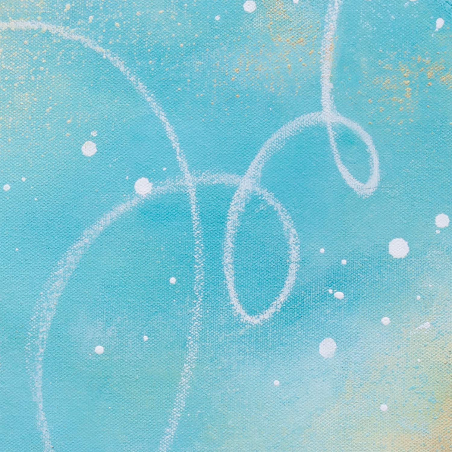Tidepool Framed Moon Painting 40cm sq