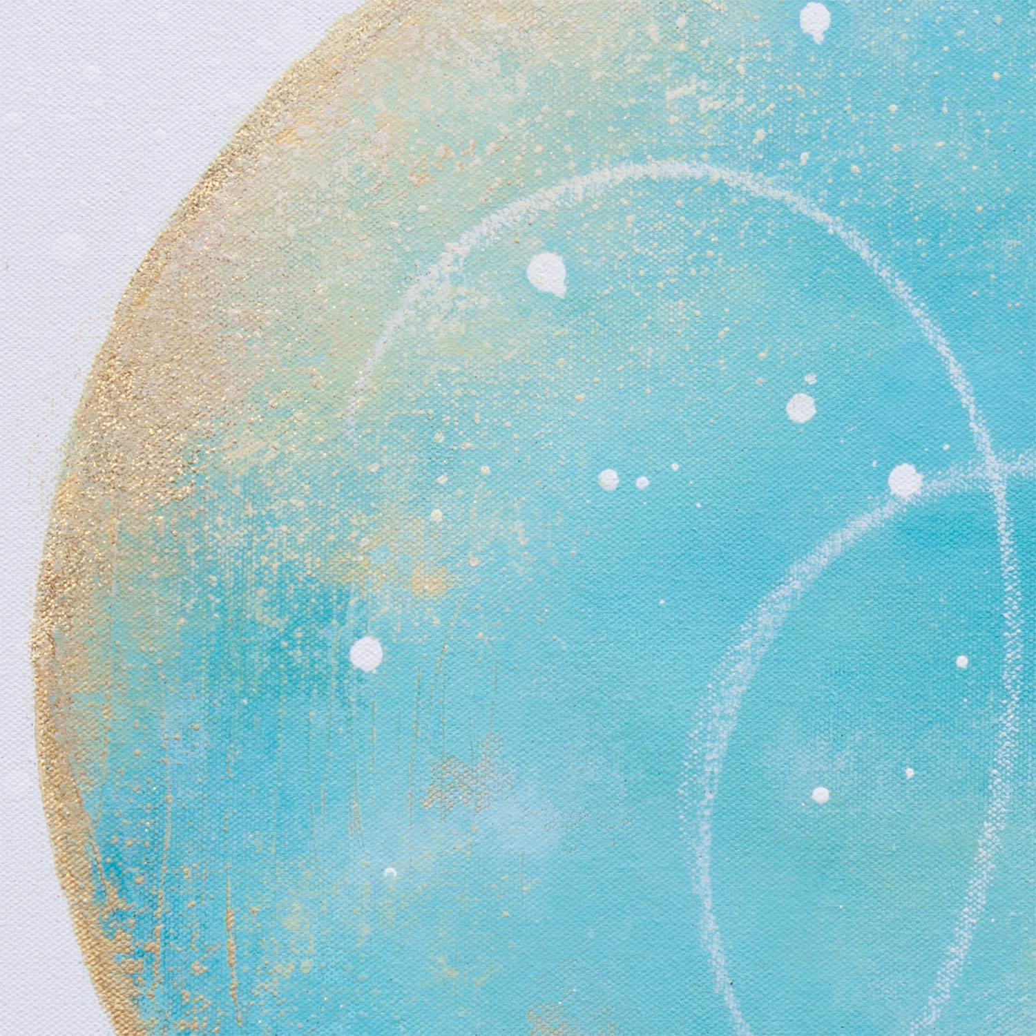 Tidepool Framed Moon Painting 40cm sq