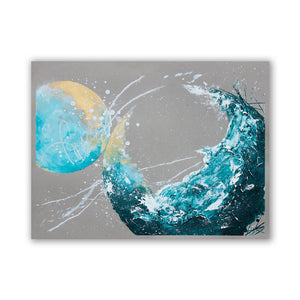 Sunkissed Shoreline Moonbathing Moon Painting 45.7cm x 61cm | 18" x 24"