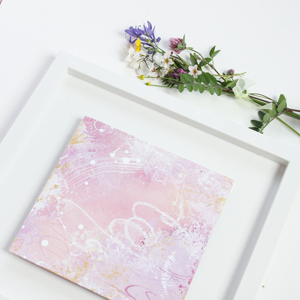 Entranced Framed Abstract Painting 35.5cm x 35.5cm | 14" sq