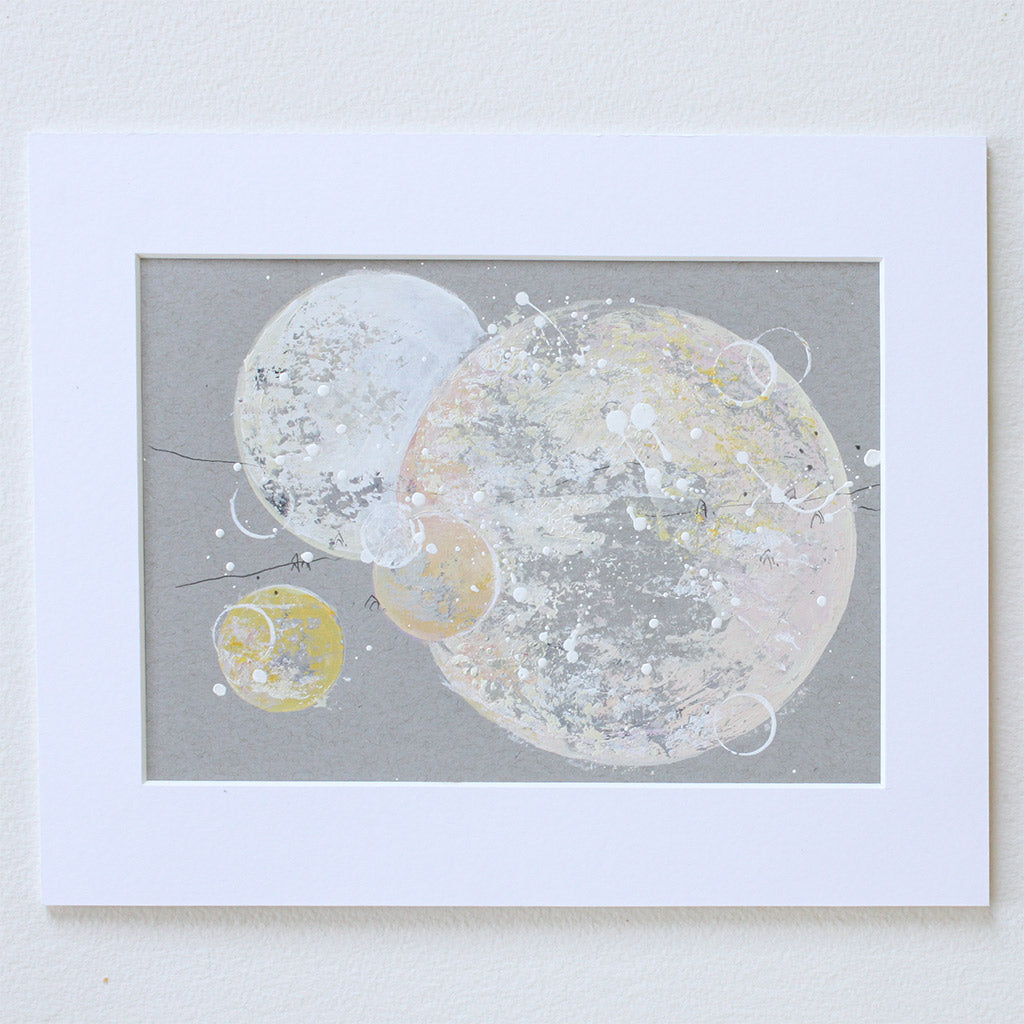 Sunblush Moon Painting 6" x 8"