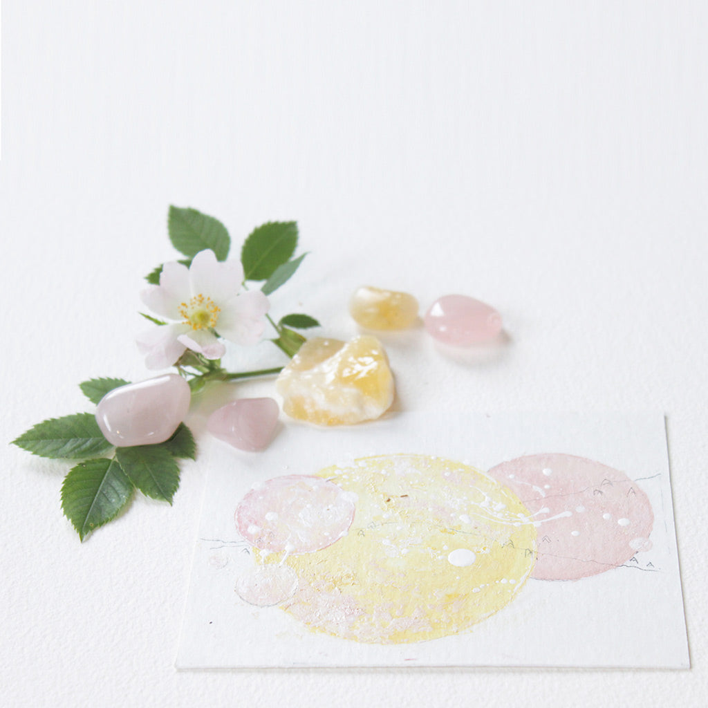 Honeydew Moon Painting 6"x 8"