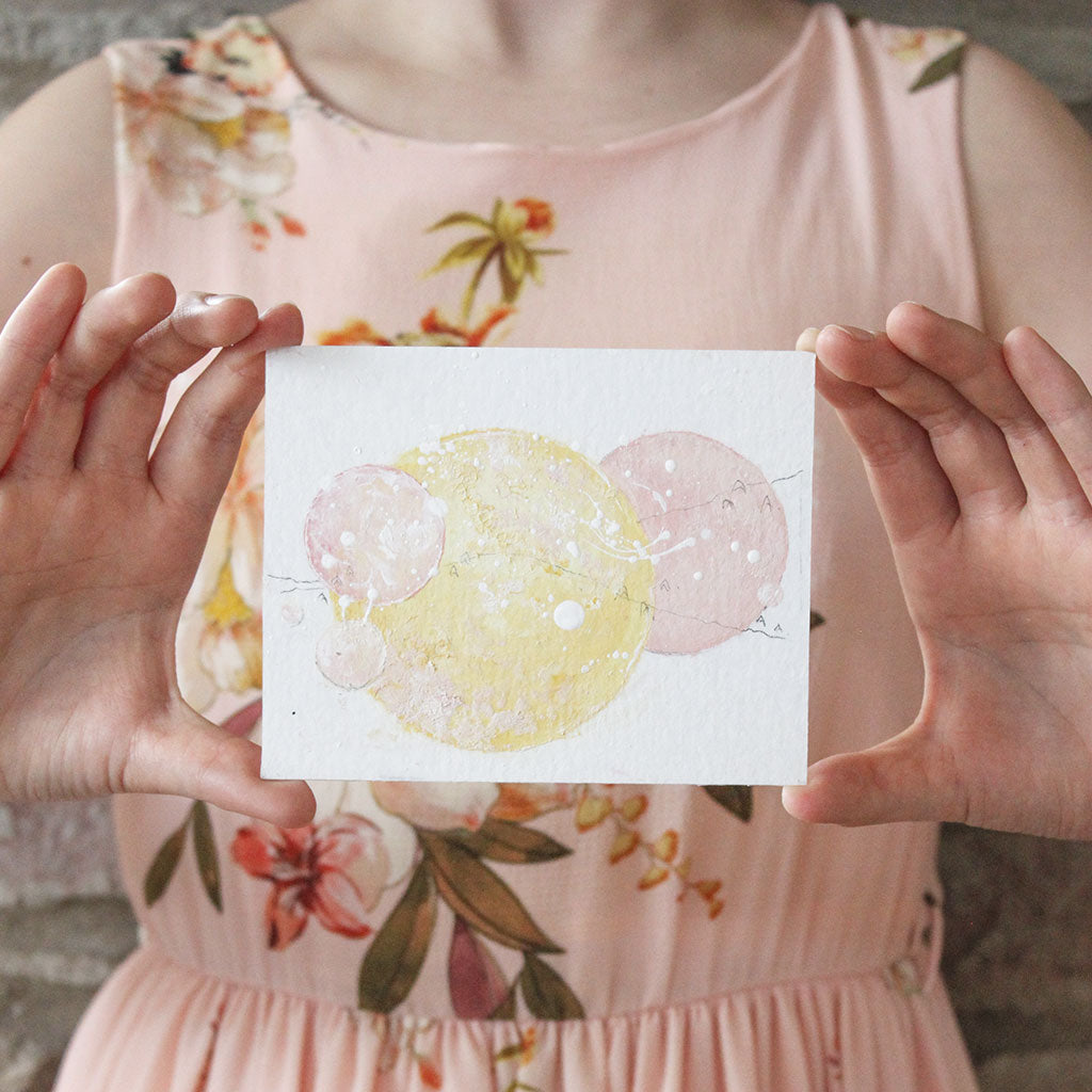 Honeydew Moon Painting 6"x 8"