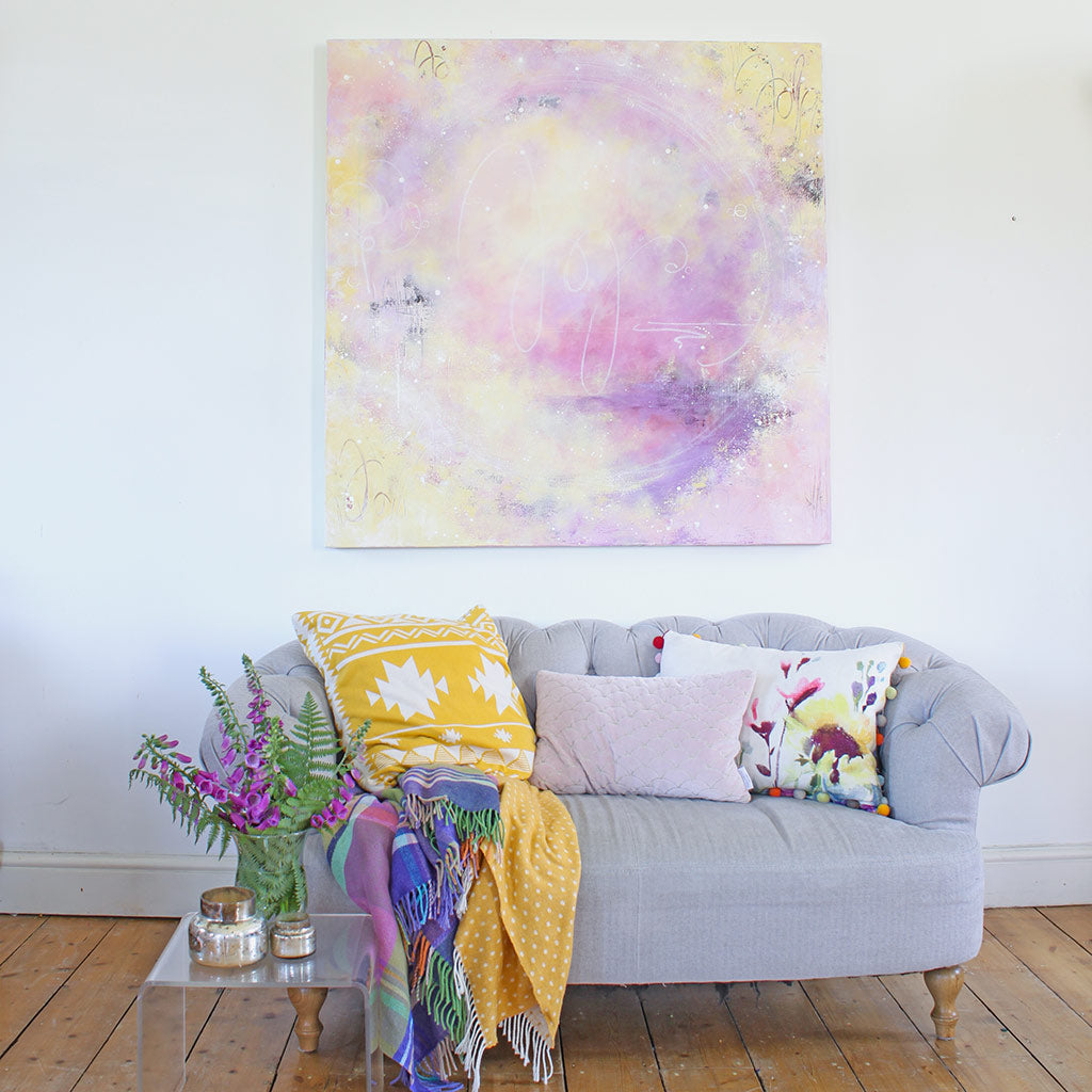 Spellbound Abstract Painting 120cm sq 47" sq